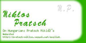 miklos pratsch business card